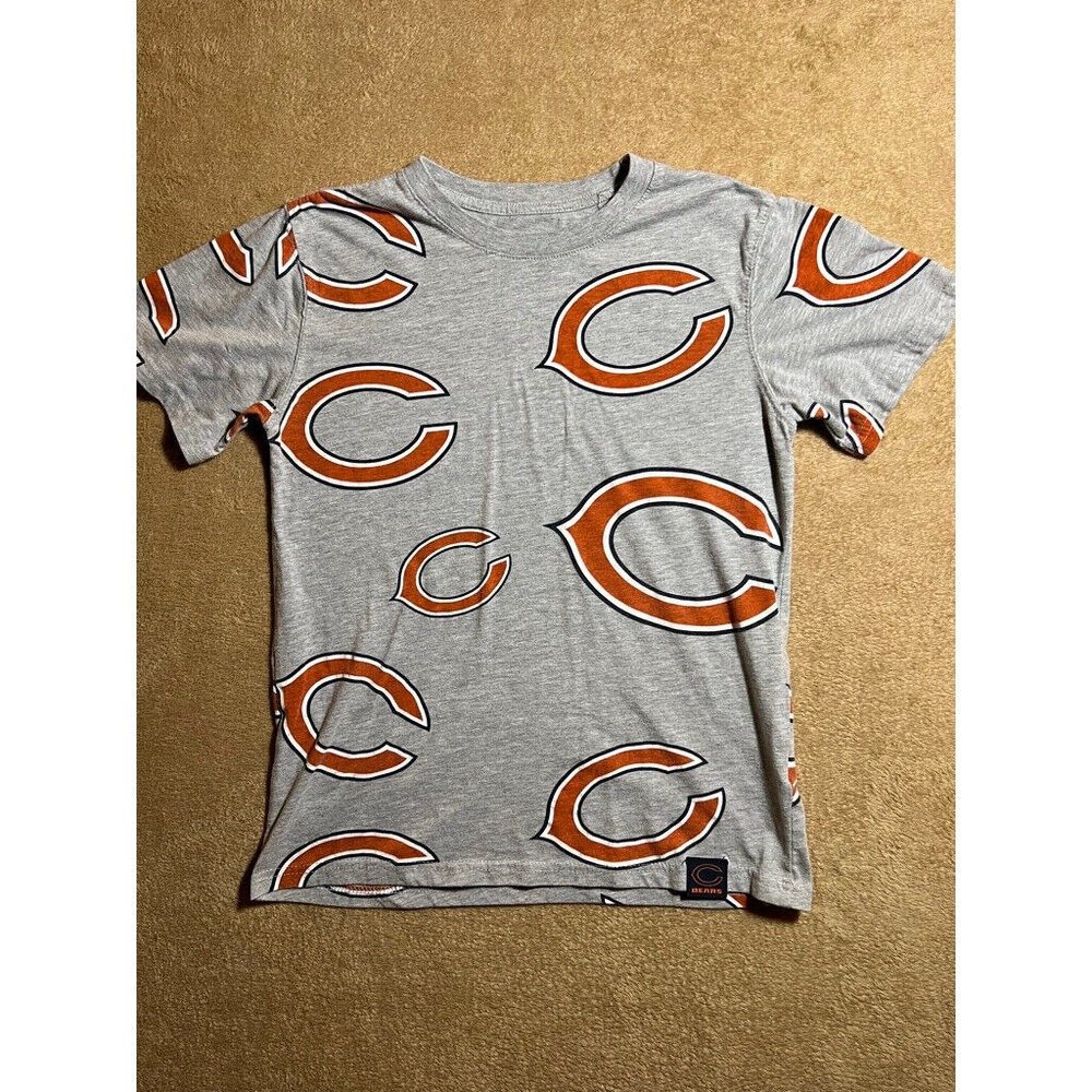 NFL Team Apparel Youth LG (14-16) Chicago Cub Bears Short Sleeve Crew Neck Shirt